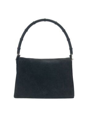 Gucci Vintage Bamboo Shoulder Bag 001 Black